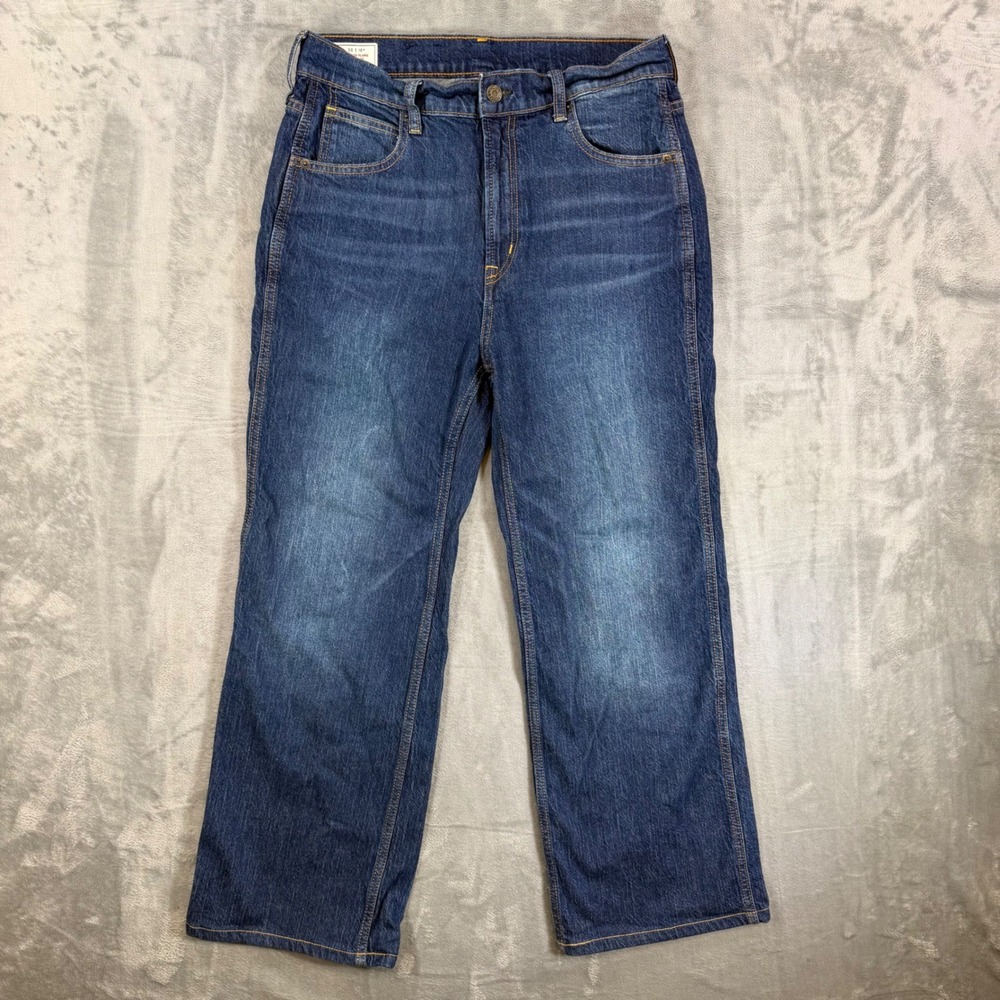 GAP Vintage Flare High Rise Jeans Womens 30/10R Blue Dark Wash Stretch Denim